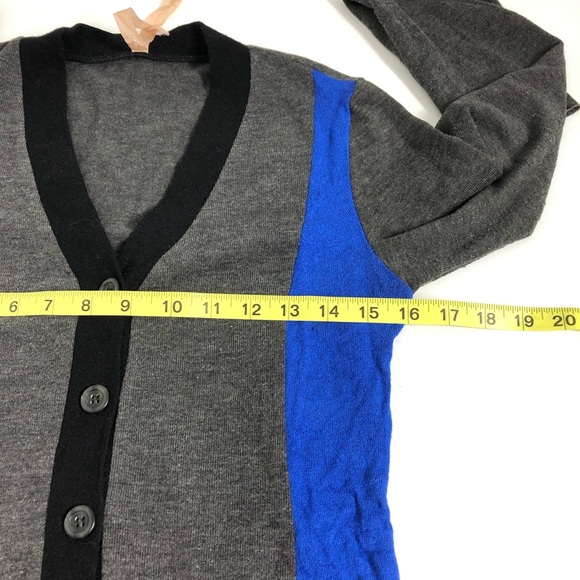 Bailey 44 Colorblock Gray Blue Button Cardigan M - Picture 5 of 8